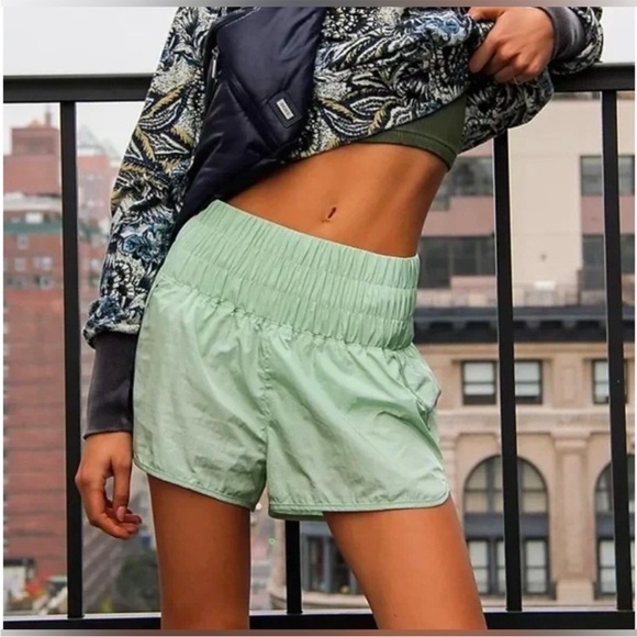 Free People Movement The Way Home Shorts in Mint Green Activewear Athleisure M - Picture 1 of 11
